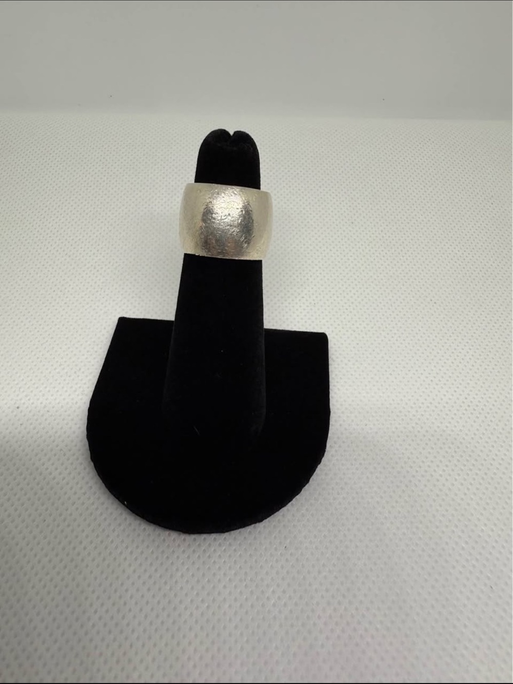 Sterling silver Wide Textured Dome Ring size 4.5
